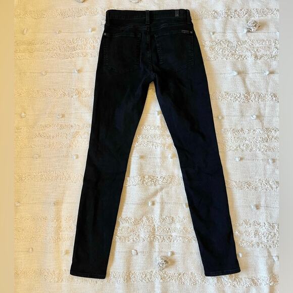 7 for all mankind black mid-rise skinny ankle jeans Size 26 - Picture 10 of 11